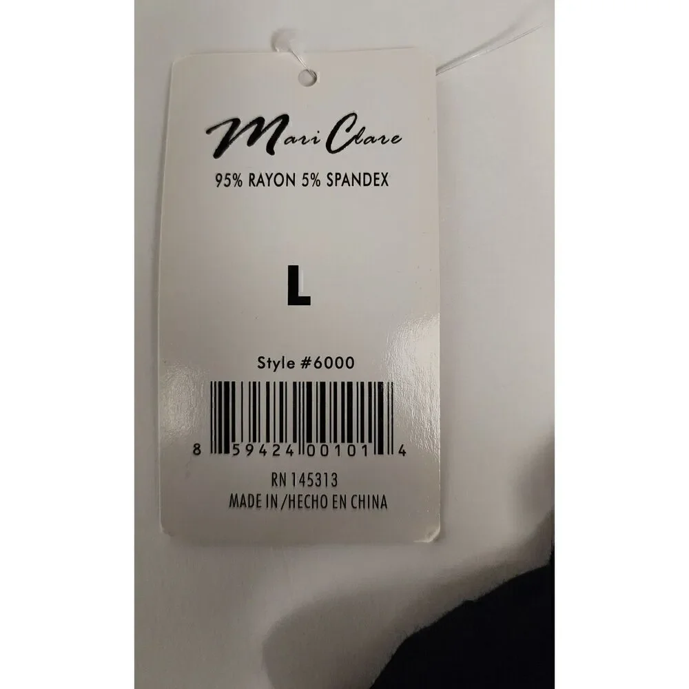 Mari Clare Scoop Neckline Tunic 3/4 SleevevBlouse Size Large